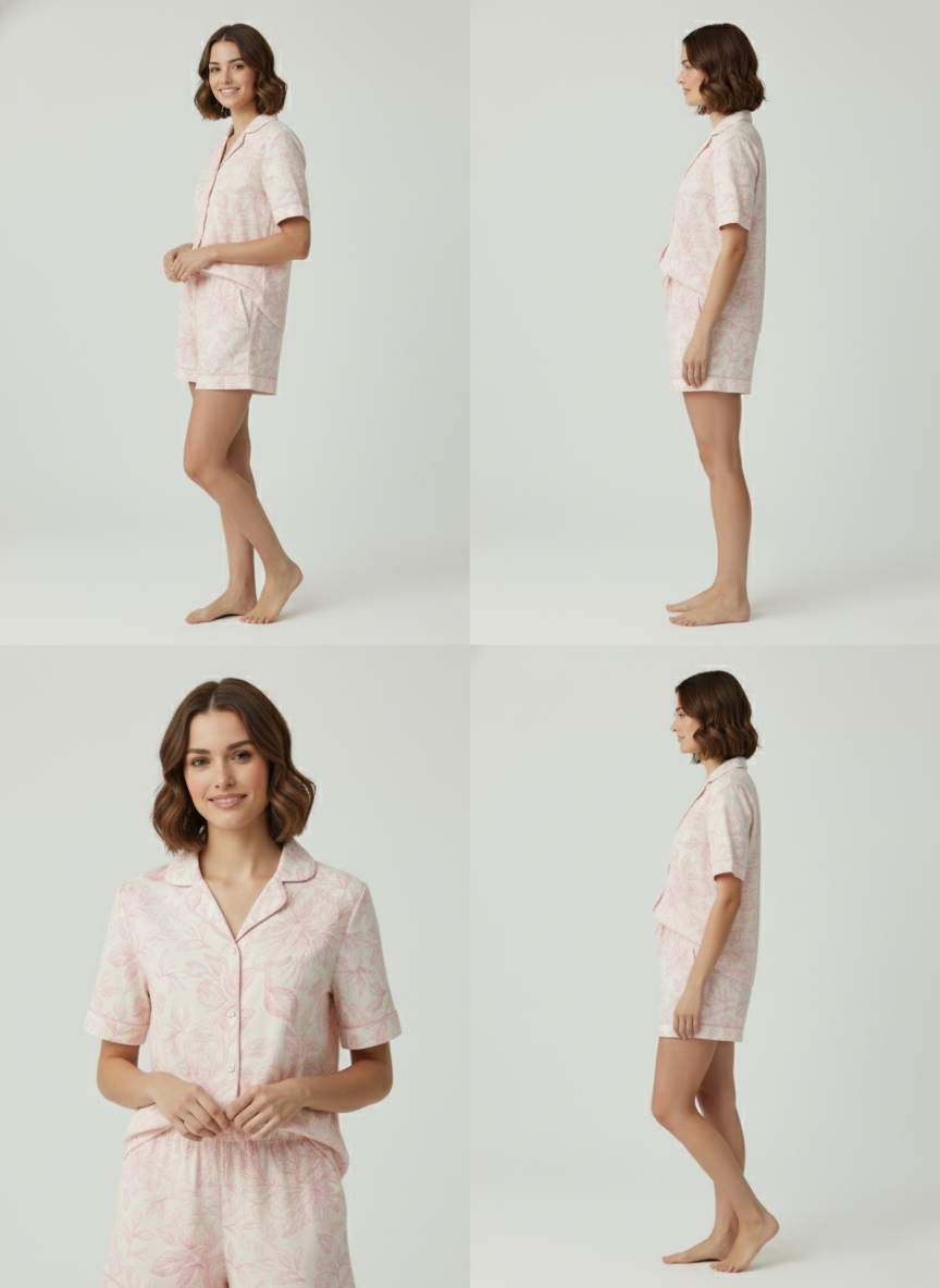 Short Camisa / Satín ROSAS