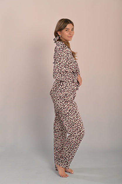 Pantalón Camisa / Satín Animal Print.