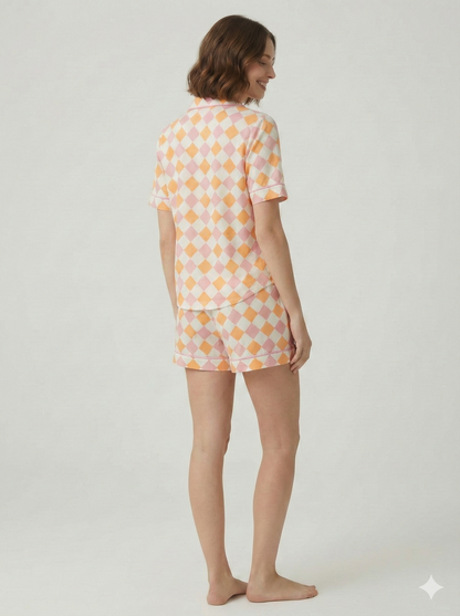 Short camisa / Seda ROMBOS