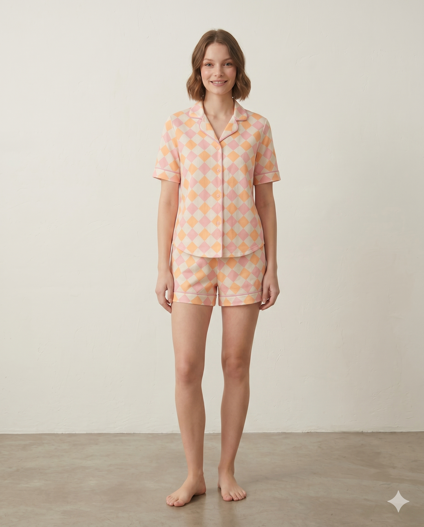 Short camisa / Seda ROMBOS