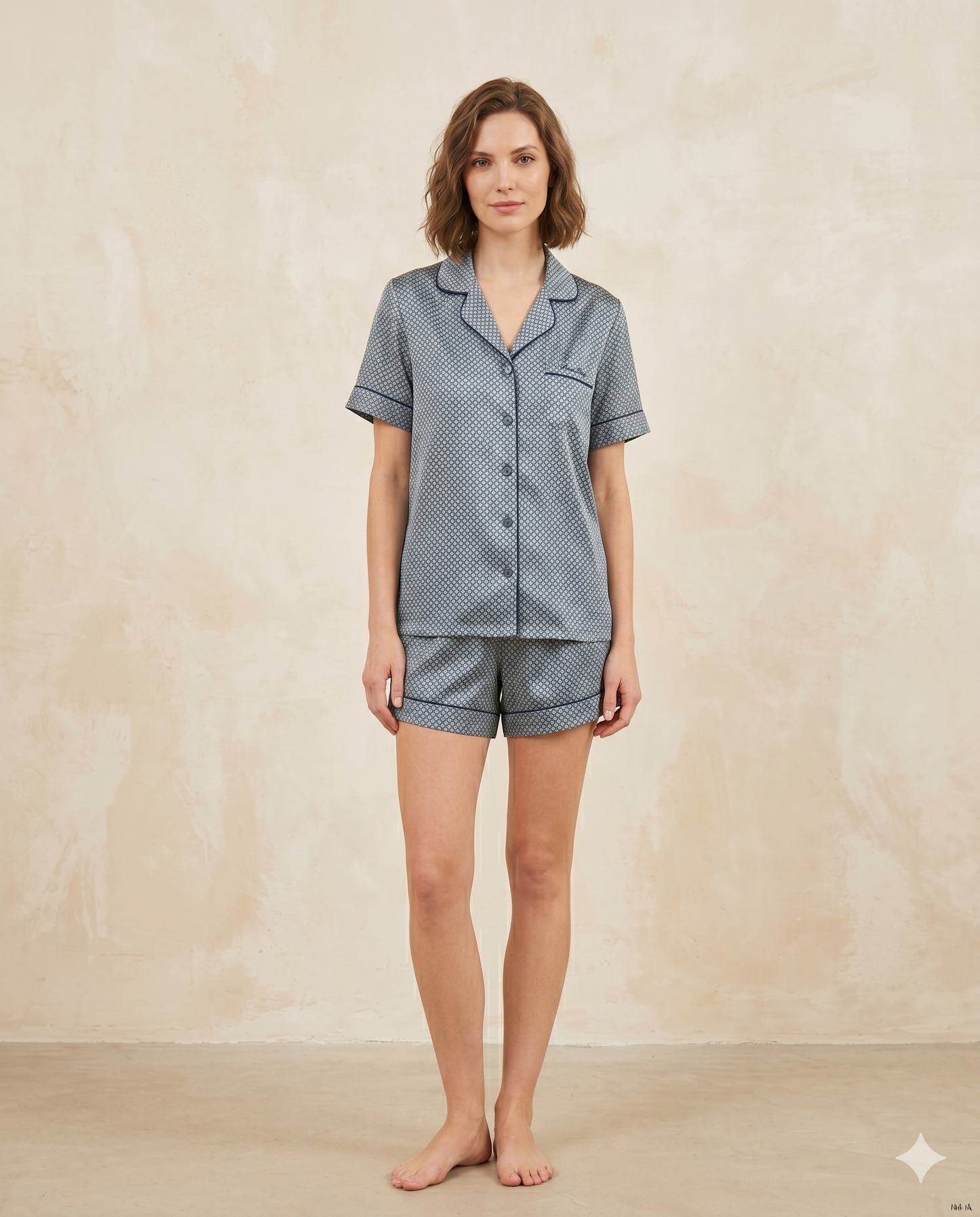 Short camisa / Seda MINI FLOR