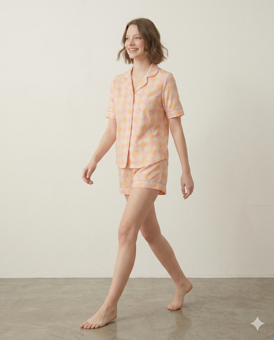 Short camisa / Seda ROMBOS
