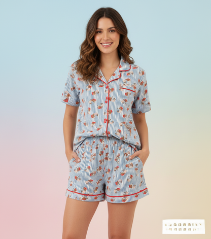 Short Camisa / Algodón Rayas