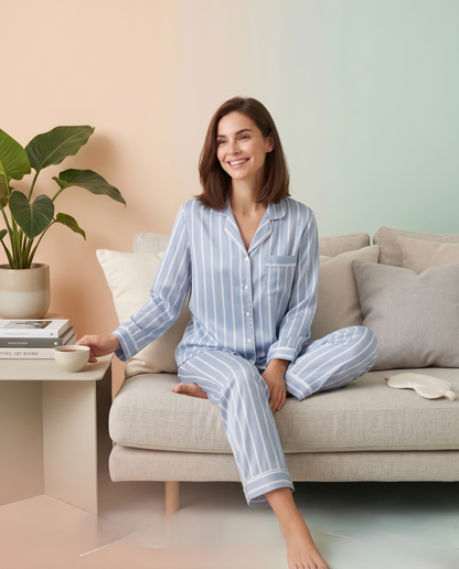 Pantalón Camisa / Seda LINEAS BLUE