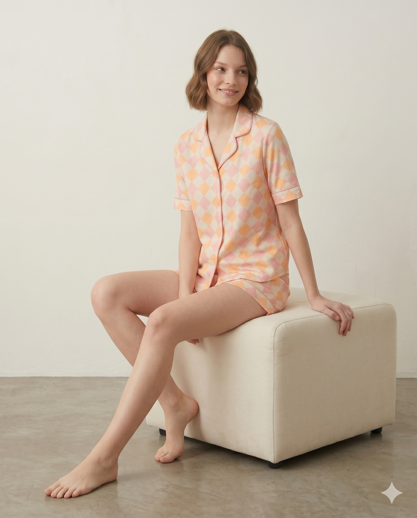 Short camisa / Seda ROMBOS