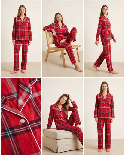 Pantalón camisa / Algodón Leñadora Roja