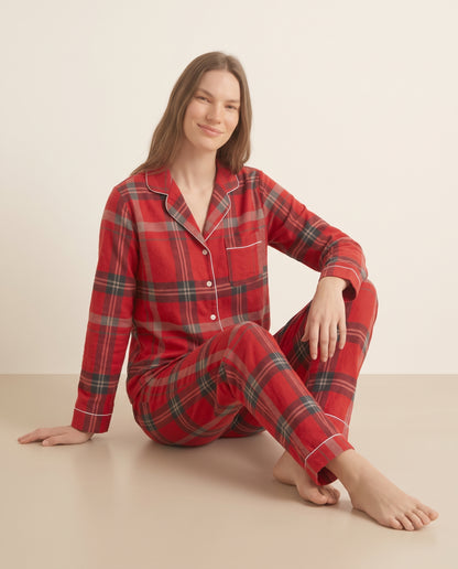 Pantalón camisa / Algodón Leñadora Roja