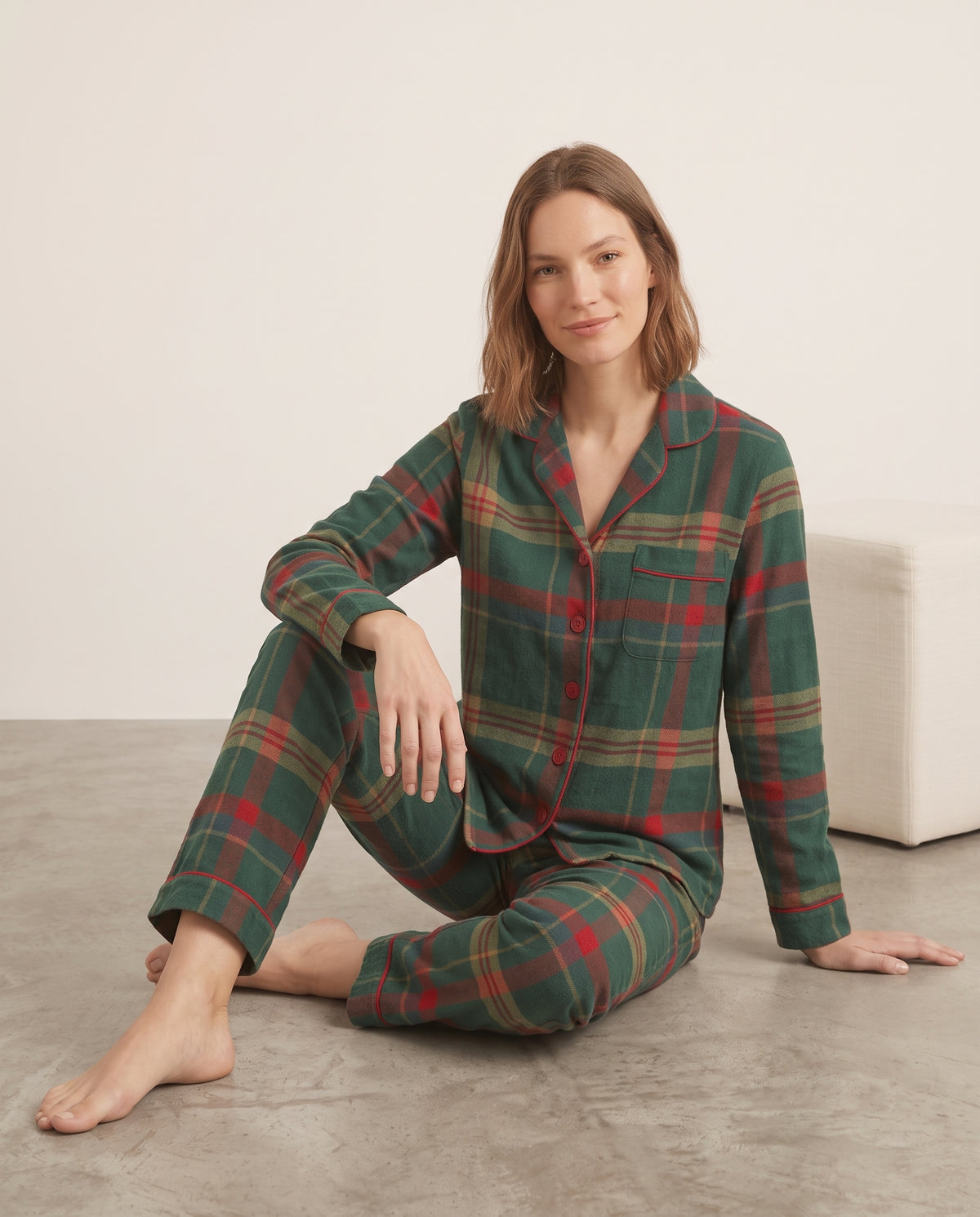 Pantalón camisa / Algodón Leñadora Verde