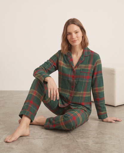 Pantalón camisa / Algodón Leñadora Verde