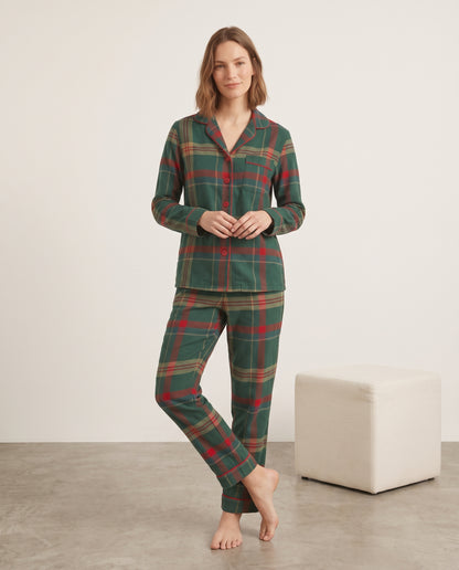 Pantalón camisa / Algodón Leñadora Verde
